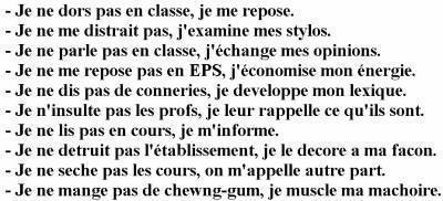 voila ce que l'on fais en cour